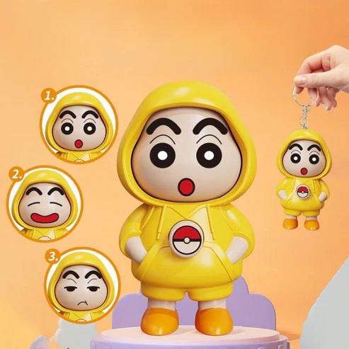 Shinchan Rotating Face Keychain