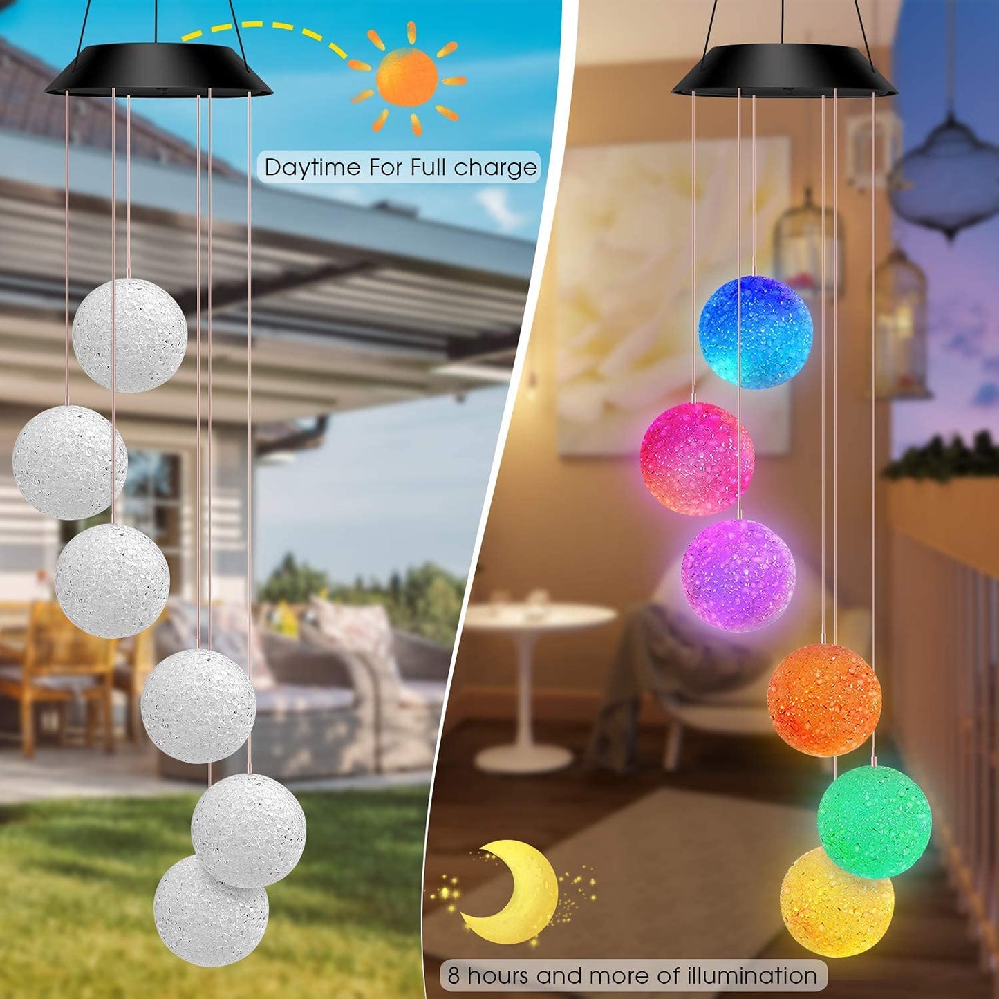 SunBell™ LED Solar Wind Chimes