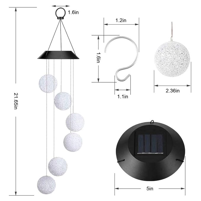 SunBell™ LED Solar Wind Chimes