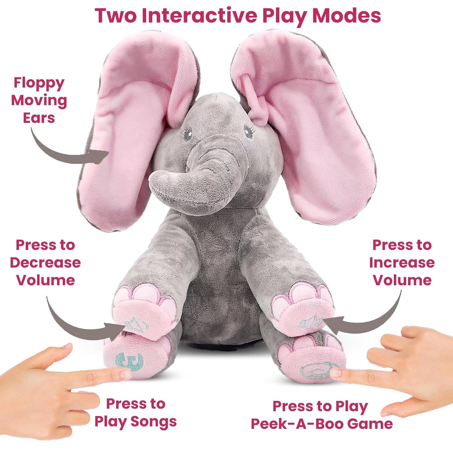 Peek-a-Boo Elephant Plush Toy ELLA