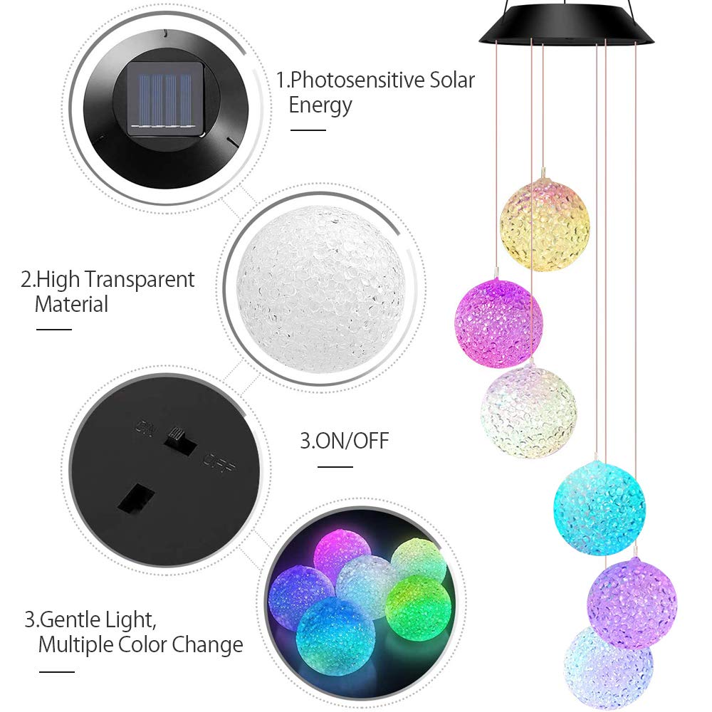SunBell™ LED Solar Wind Chimes