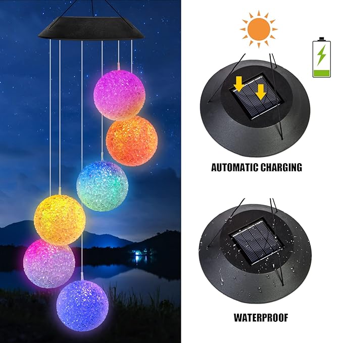 SunBell™ LED Solar Wind Chimes