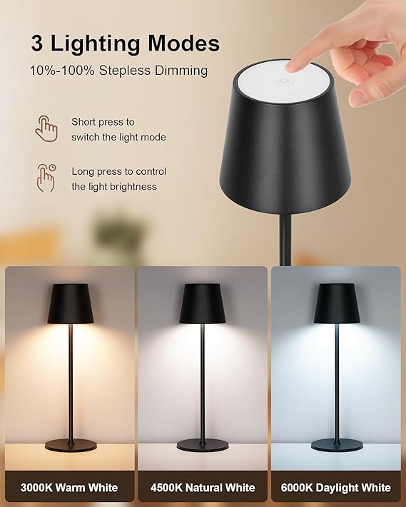 TouchGlow Rechargeable Table Lamp