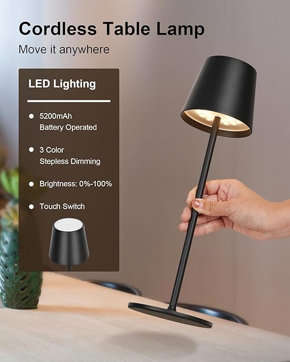 TouchGlow Rechargeable Table Lamp