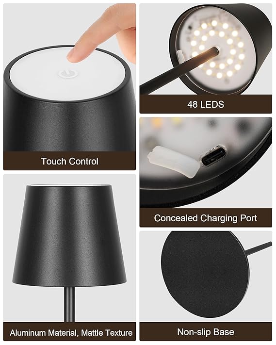 TouchGlow Rechargeable Table Lamp