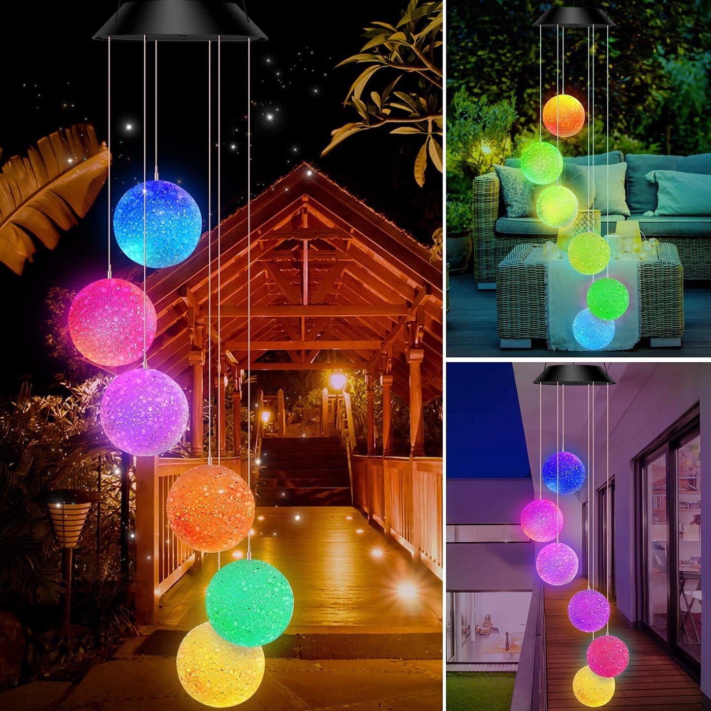 SunBell™ LED Solar Wind Chimes