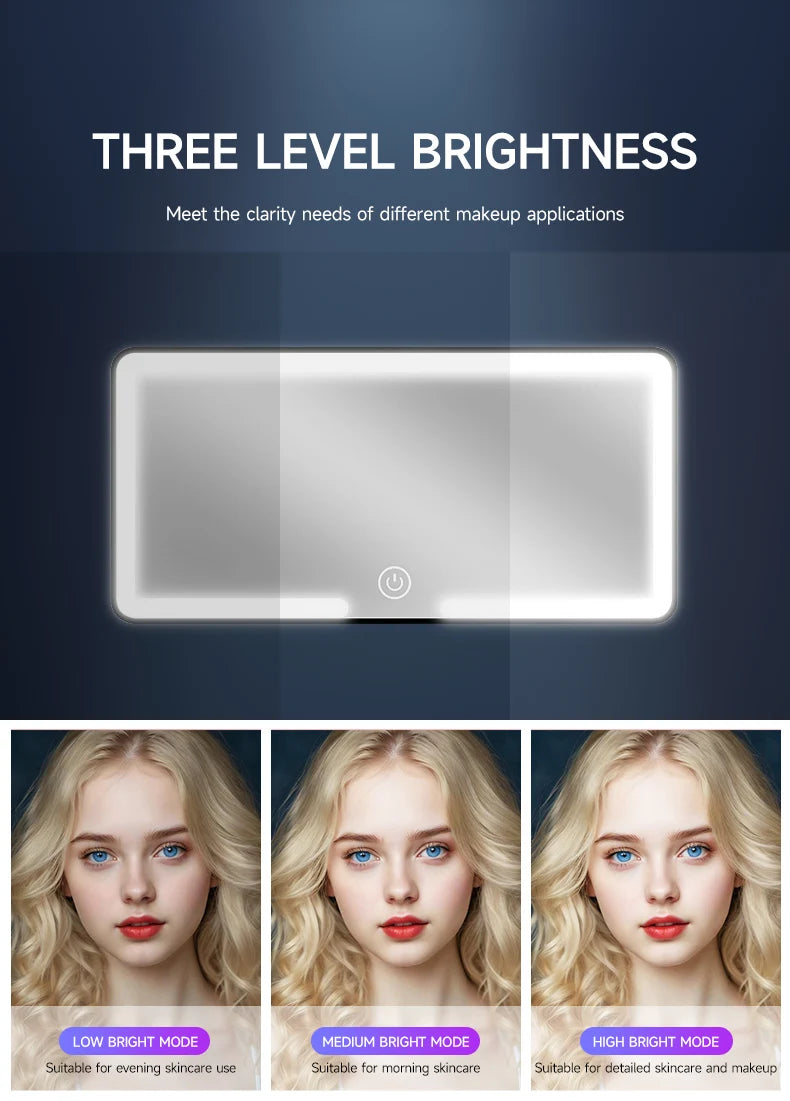 GlamGlow™️ LED Car Vanity Mirror