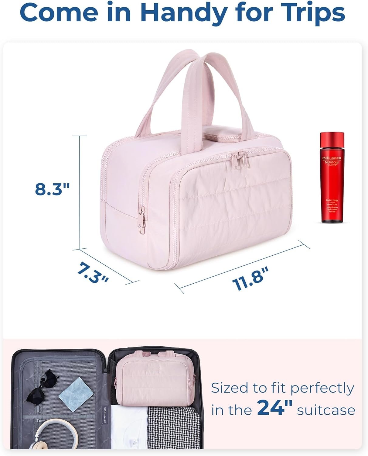 GlamBag™ Luxe Makeup & Toiletry Bag