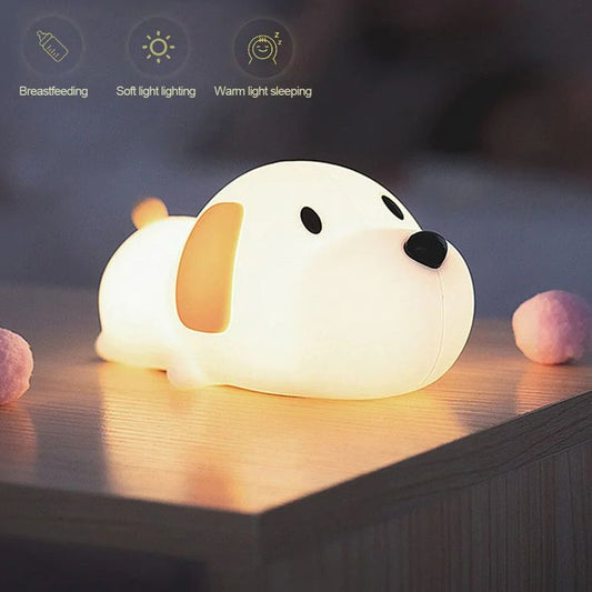 Cute Puppy Soft Silicone Lamp