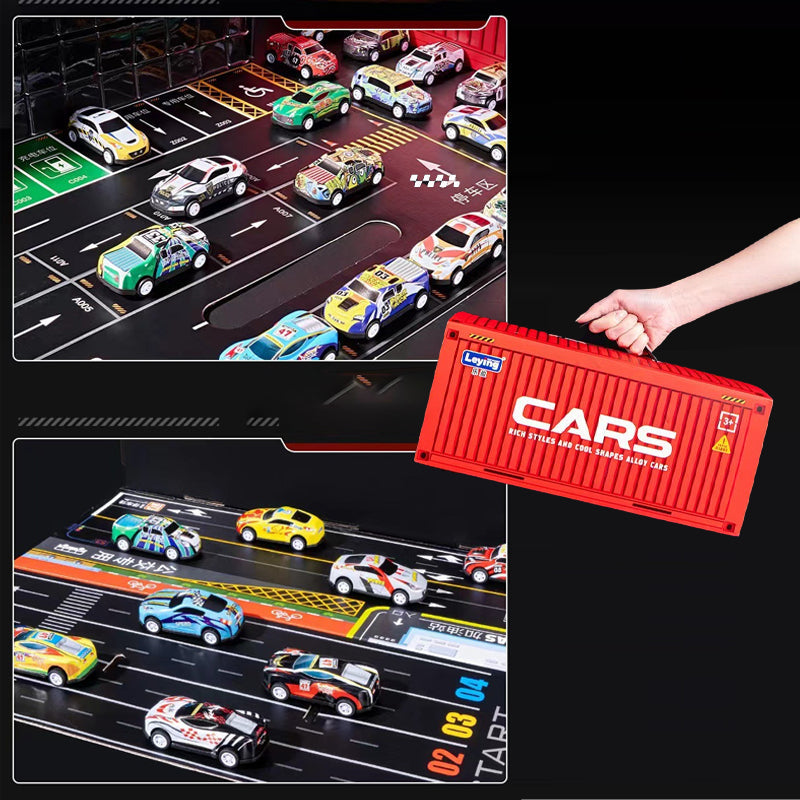MiniMoto™ 48 Mini Pull-Back Cars with Built-In Garage Set🚗