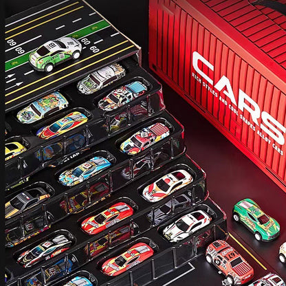 MiniMoto™ 48 Mini Pull-Back Cars with Built-In Garage Set🚗